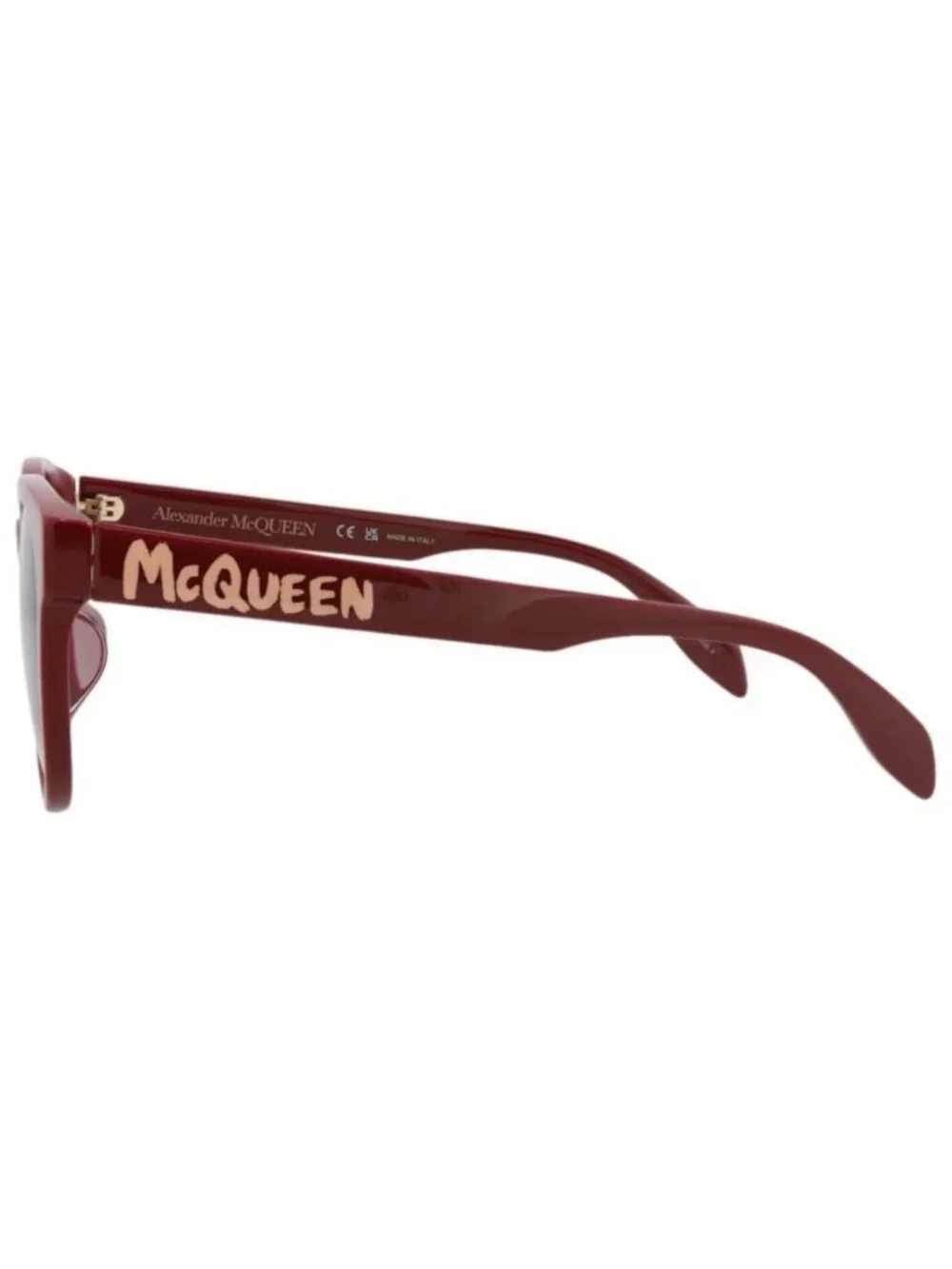New Alexander McQueen Womens Round/Oval Red Red Red Fashion Designer Sunglasses
